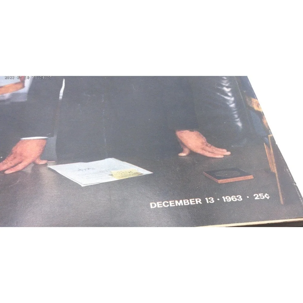 Life Magazine December 13. 1963 President Johnson at His White House Desk